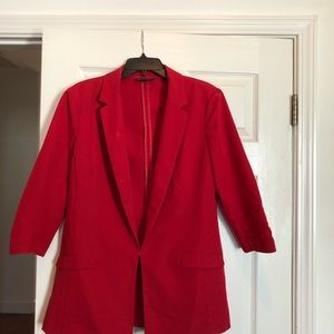 INC red jacket. Size large. 3/4 sleeves. Almost new.